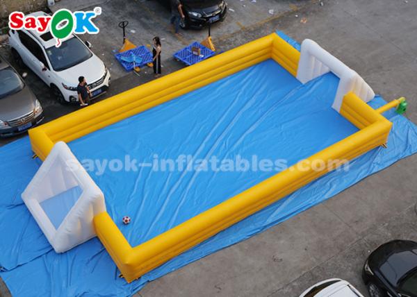 Giant Inflatable Football 12*6m Yellow PVC Inflatable Sports Games Inflatable