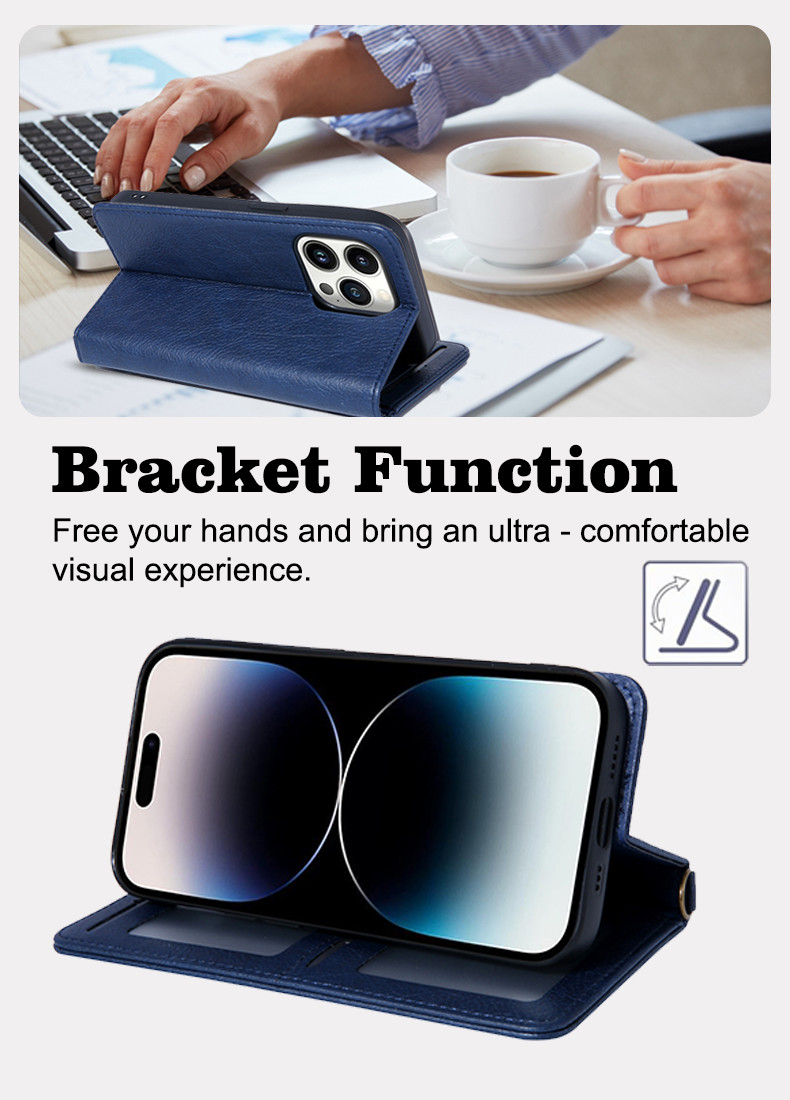 Wristlet Strap Pu Leather Wallet Cell Phone Holder For IPhone Case And Wallet
