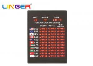 China USA Led Exchange Rate Sign / Indoor Electronic Currency Exchange Display on sale