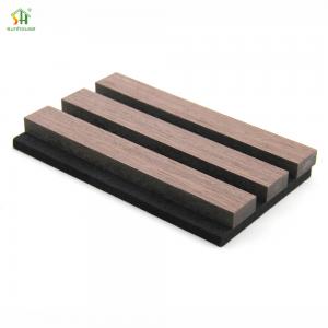 China 25mm Thickness Acoustic Wooden Wall Panels Soundproof MDF Slat Acoustic Wall Panels For Indoor wholesale