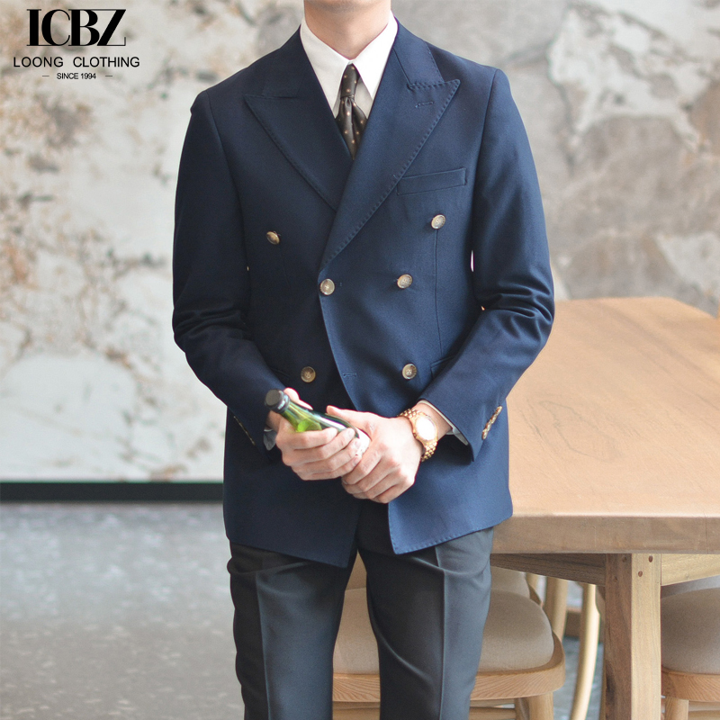 OEM Slim Italian Style Peaked Lapel Suit for Men's Professional Business in Caramel Color