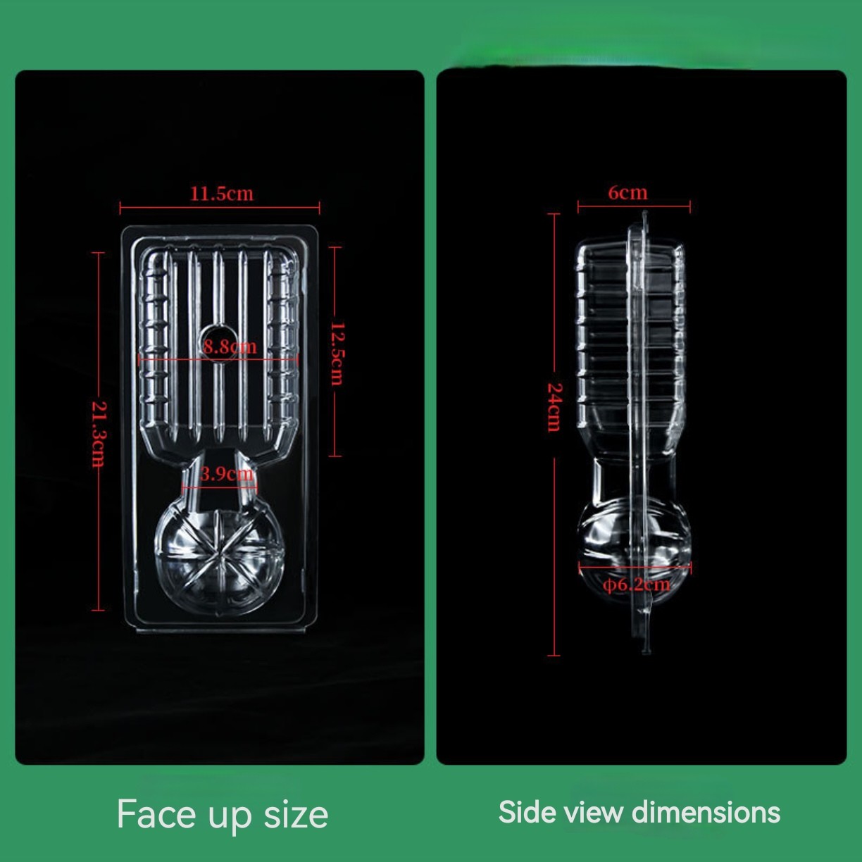 Custom Transparent Plastic Disposable Clamshell Flower Seedlings Transport Blister Pack for Flower Green Plants
