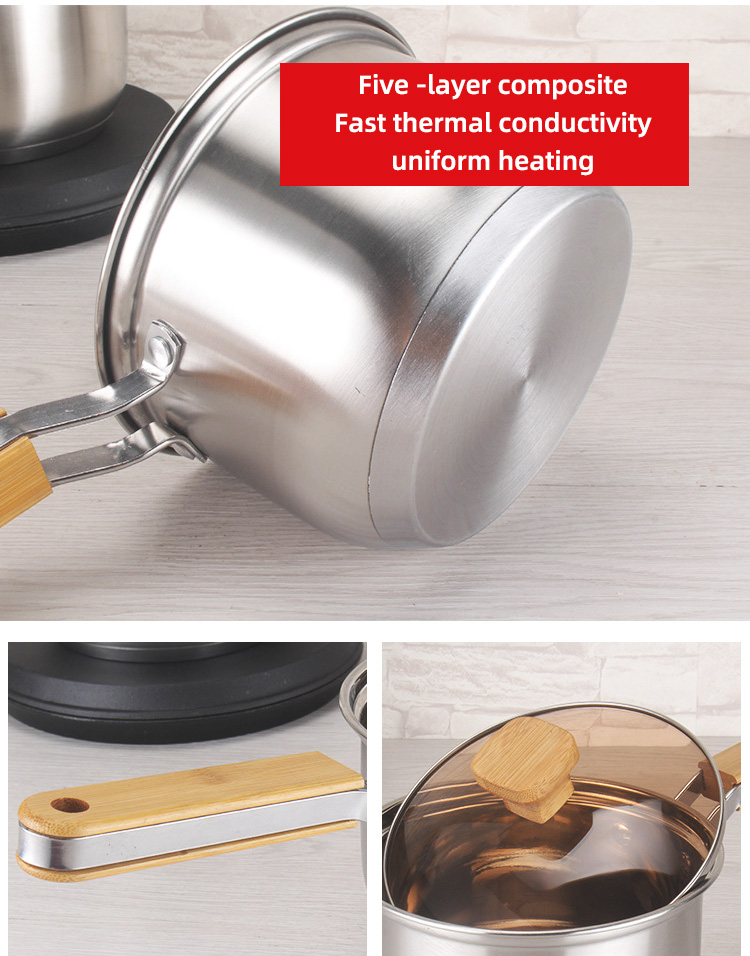 Factory Wholesale Different Size Cookware Set Custom Pots Wholesale 12pcs Stainless Steel Cooking Pot And Pan Set