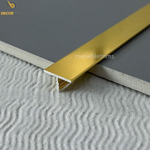 China 20mm T Shaped Transition Strip High Gloss Gold Floor Cover Aluminum wholesale
