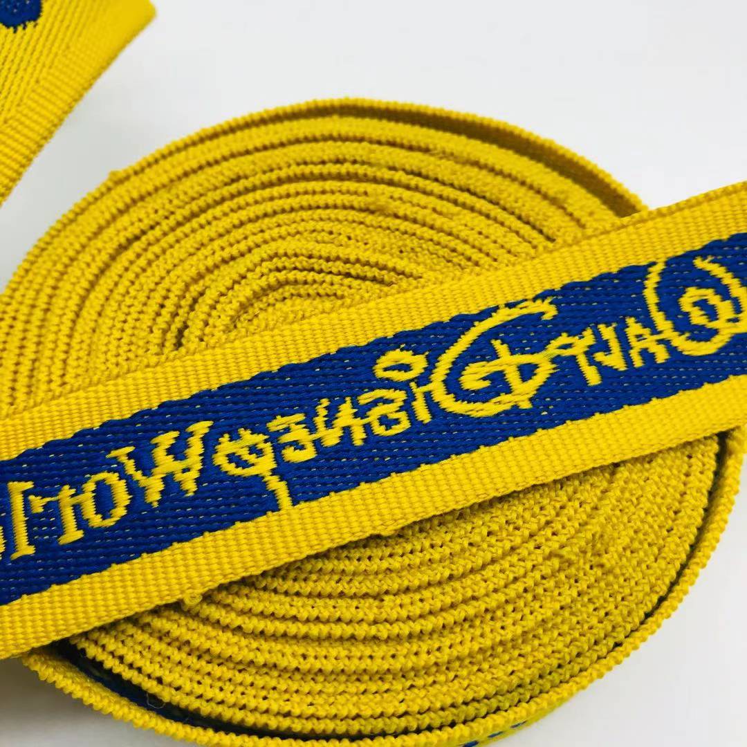 Wholesale custom printed elastic waist bands tape ribbon for bags