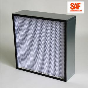 China Deep Pleat High Efficiency Media Filter , Galvanized Frame H14 Hepa Filter wholesale