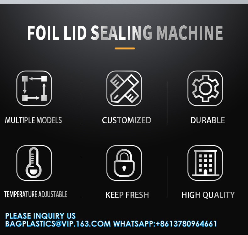 Automatic Electrical Sealing Machines, Sealer, Tray Sealer Aluminum Foil Manual Heat Sealing Machine