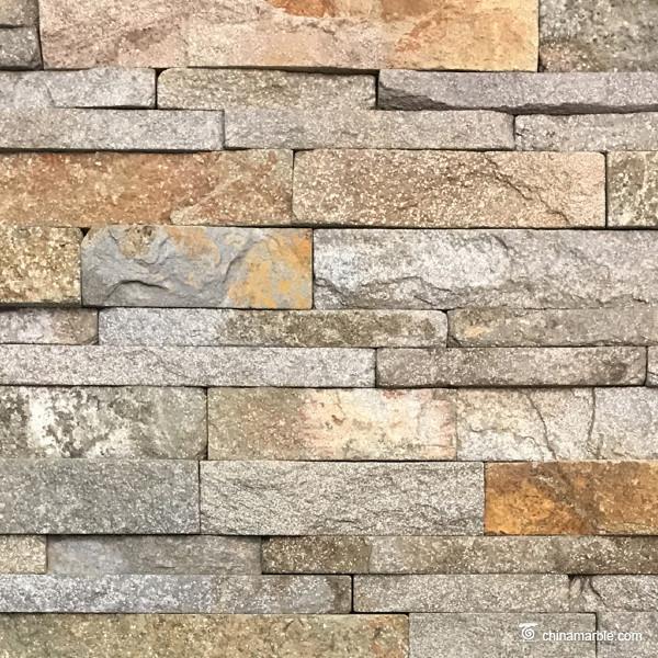 Quality Natural stone Cheap China Red Granite Ledge Stone, Stacked Wall Cladding DE-34 for sale