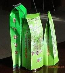 China Moisture Proof Side Gusset Tea Bags Packaging With Tear Notch , Green wholesale