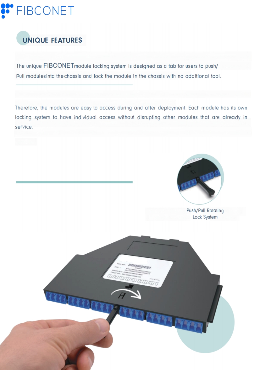 Network 3G 19 Inch 1U 96 Port 144 Core Fiber High Density Dismountable ODF Patch Panel