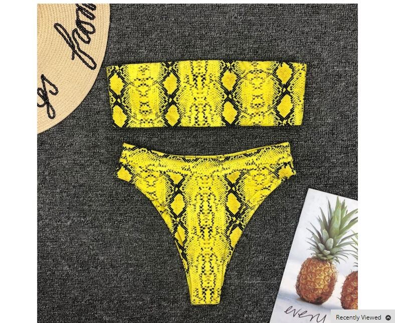 Womail Alluring Biquini Leopard Printed Bikini Push-Up Padded Swimwear Women's