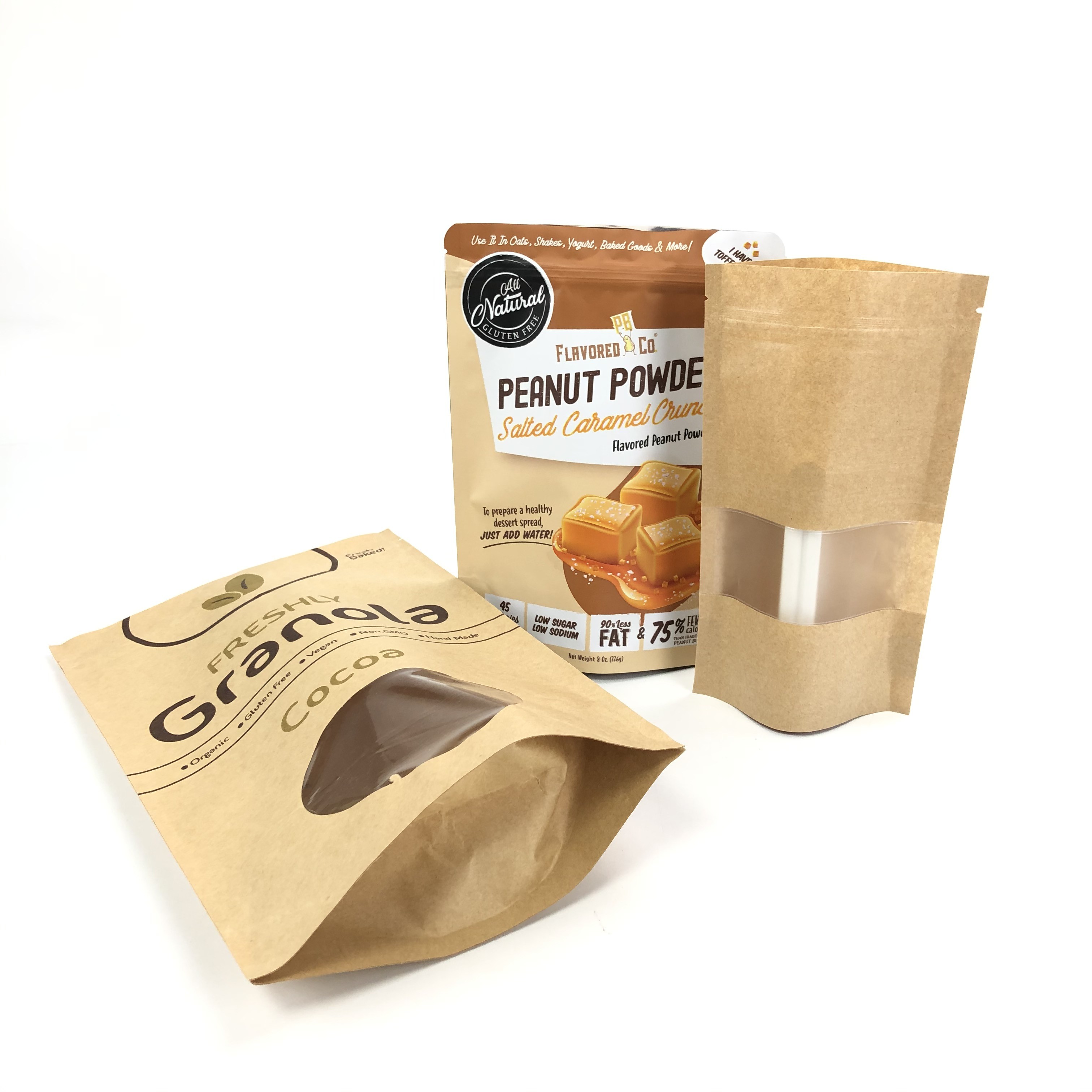 Smell Proof 200g 300g 500g Brown MOPP VMPET Kraft Paper Bag
