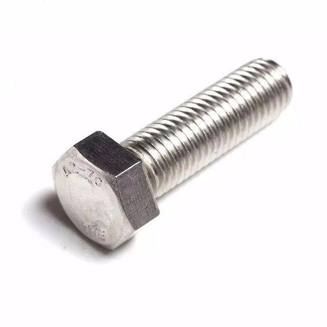 Plate M4-M48 DIN933/931 Stainless Steel Hex Bolts A2-70 A4-70 for Construction Projects