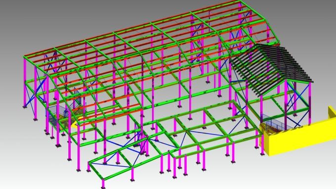 Size Customized Steel Buildings , Galvanized Steel Construction Workshop