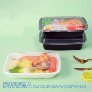 China 980ml American Takeaway Box Eco-Friendly Microwave Safe Plastic Food Containers With Lids Disposable Food Lunch Box on sale