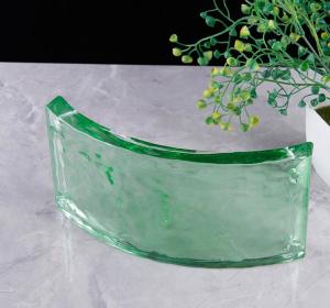 China 4x4 12x12 Curved Glass Block Wall Crystal Hot Fused on sale
