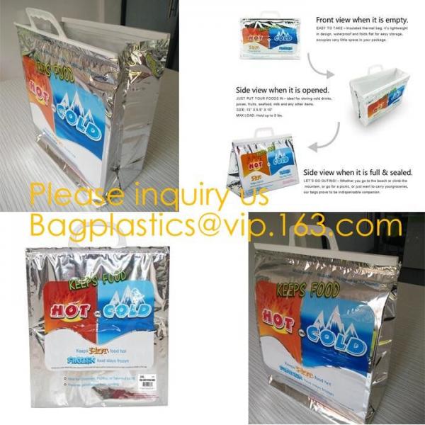 Reusable Grocery Shopping Box Zipper Top Nonwoven Aluminum Cooler Bag Thermal Bag Cool Insulated Bag bagease bagplastics