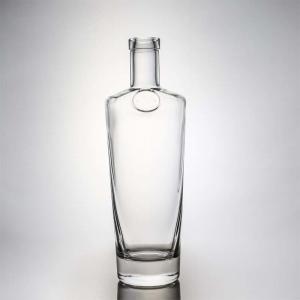China Tequila Industrial Beverage Clear Flint Glass Bottle with Wood Cork 700ml 500ml 1000ml on sale