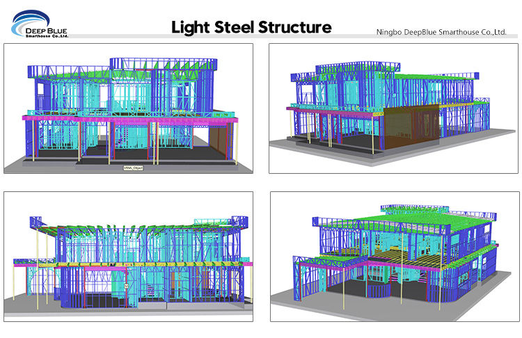 Austraila Standard Prefabricated House Luxury Villa Light Gauge Steel Framing