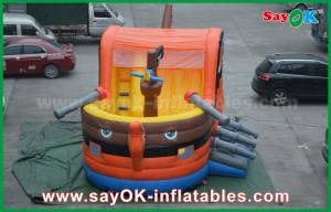 China 0.55 PVC Pirate Boat Bounce Inflatable Jumping Castle For Kids SGS Certification wholesale