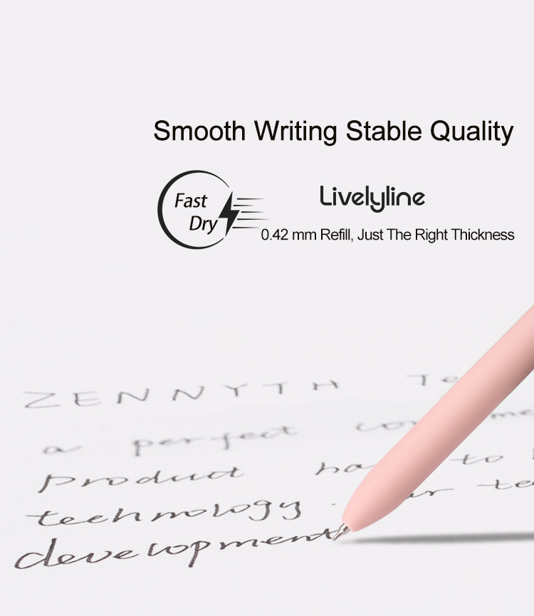 Creative Aesthetic Roller Ball Pen 0.5mm Fast Dry Fine Point Plastic Gel Pen