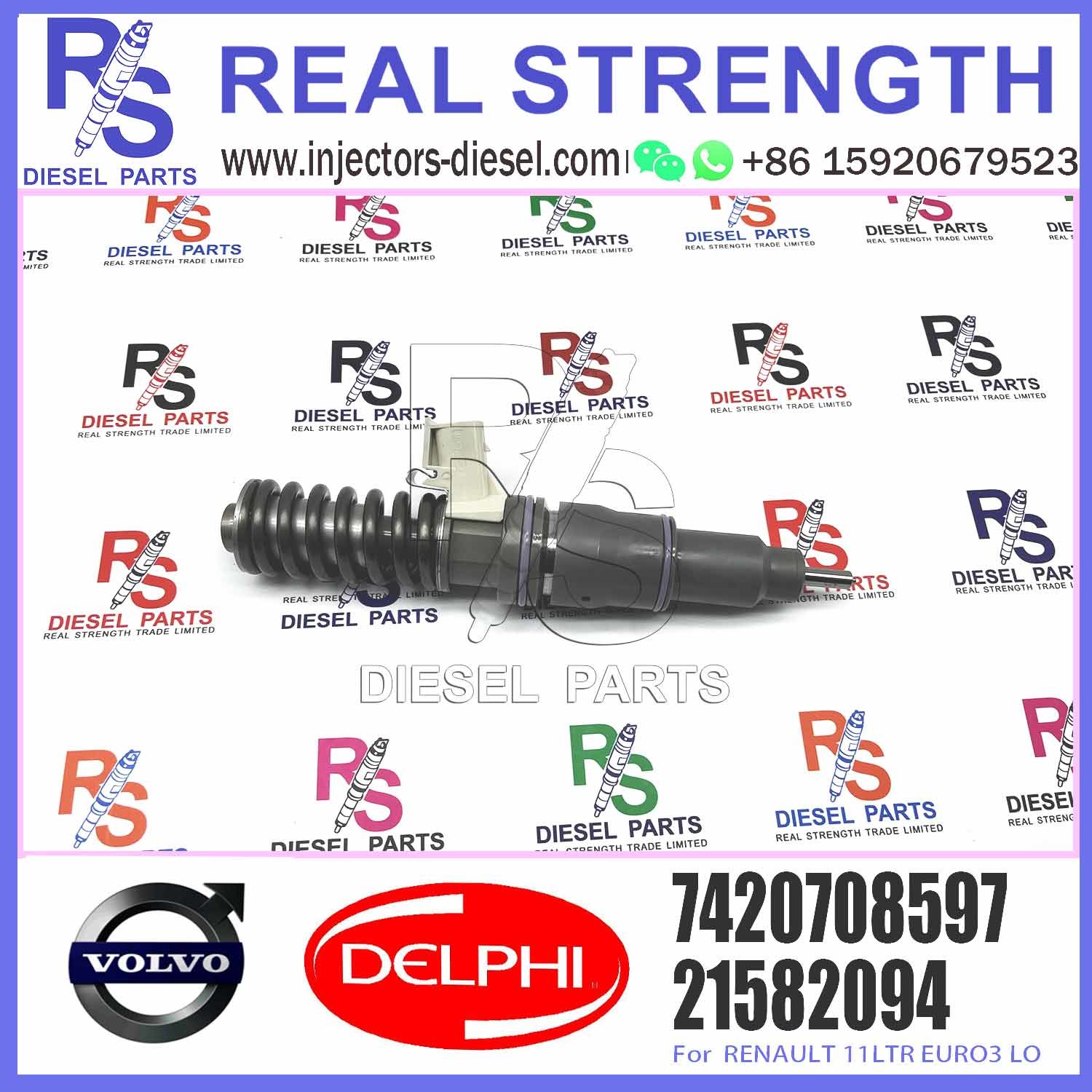 Common Rail Diesel Fuel Injector 21582094 BEBE4D04001 5001867216 for RENAULT MD11 EURO 3