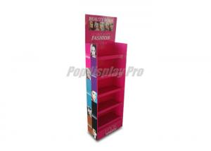 China Rigid Cardboard Floor Standing Display Units For Womens Eye Shadow Makeup Holding wholesale