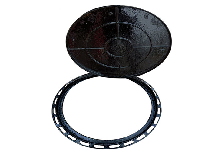 Industry Cast Iron Sewer Manhole Cover Corrosion Resistance For Roads / Sidewalk