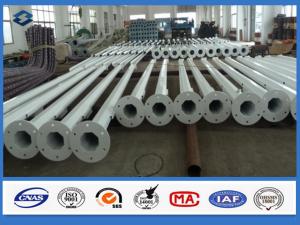China 3mm Thick Octagonal Galvanized White Powder Coating Street Lighting Steel Pole wholesale