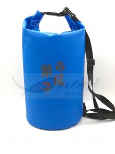 15L Blue 500D PVC Tarpaulin Outdoor Dry Bag For Swimming / Hiking Leek proof