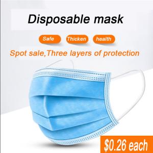 China Breathable High Quality Carbon Non-Woven 3 ply Disposable Face Mask Printed for Beauty Salon wholesale