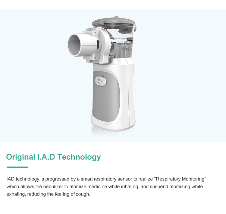 Economic Portable Mesh Nebulizer Ultrasonic Noiseless Nebulizer 85g