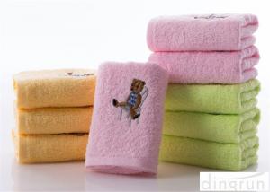 China Soft Touch Solid Color Face Wash Towel With Embroidery Logo 34*74cm on sale