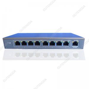 China 8 port POE switch 24V with 1 uplink port, mini network hub ethernet switch for ip camera wholesale