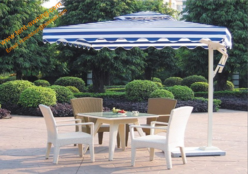Square UV Protection Waterproof Aluminum Side Stand Patio Umbrella