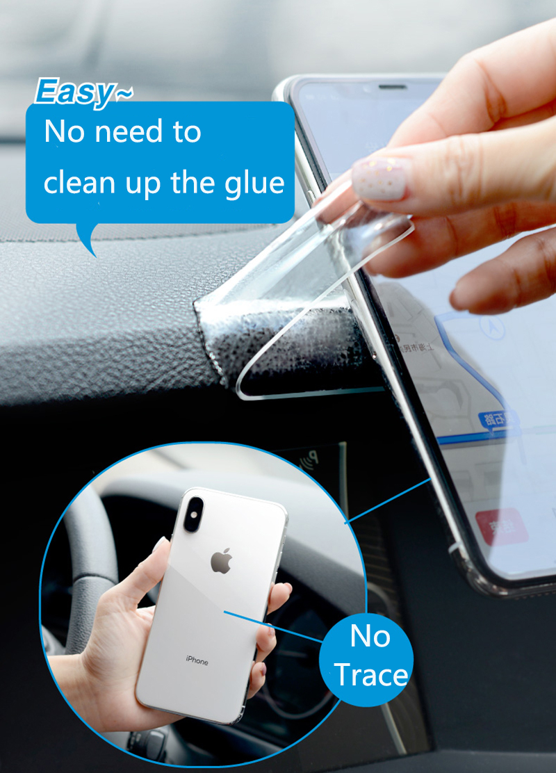 High Sticky Gel Suction Size Magic Nano Double Sided Tape for Transparent Surfaces