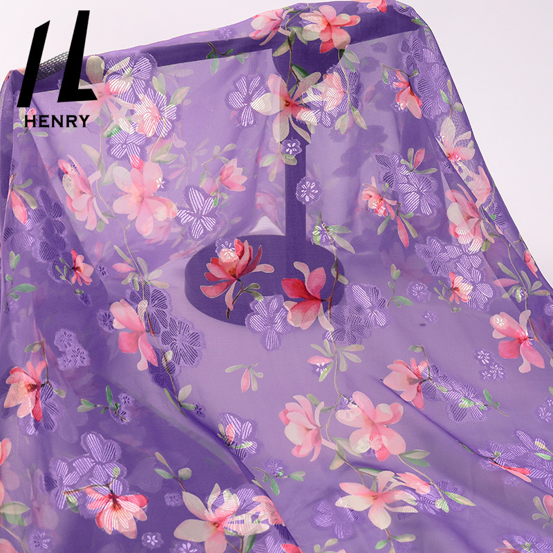 Woven Chiffon Soft Tulle Fabric 100% Polyester Digital Printing