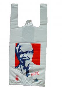 China Custom Printed Plastic Merchandise Bags Eco Friendly on sale