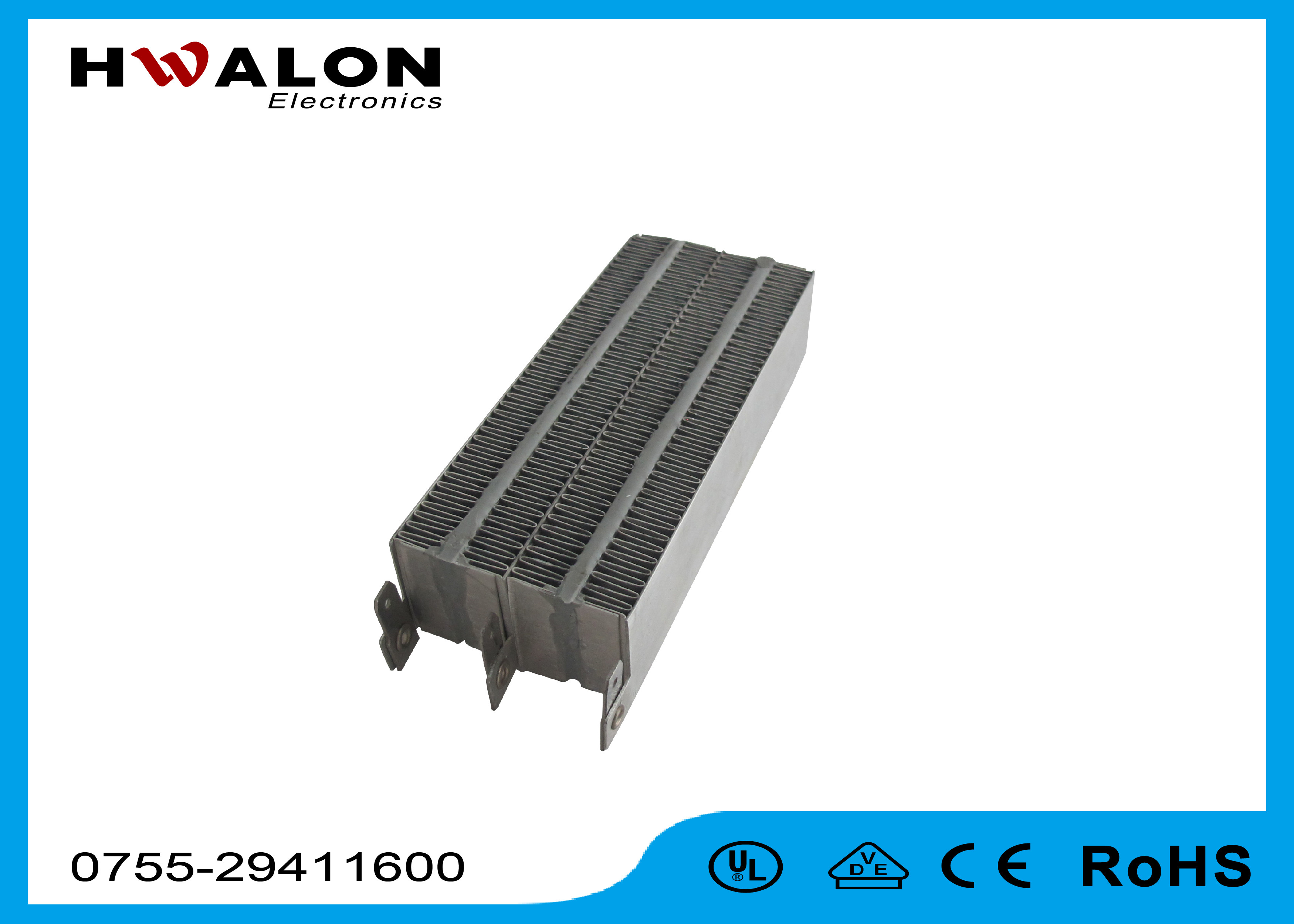 Popular 2500W Insulation PTC Ceramic Heater Element High Stability OEM / ODM