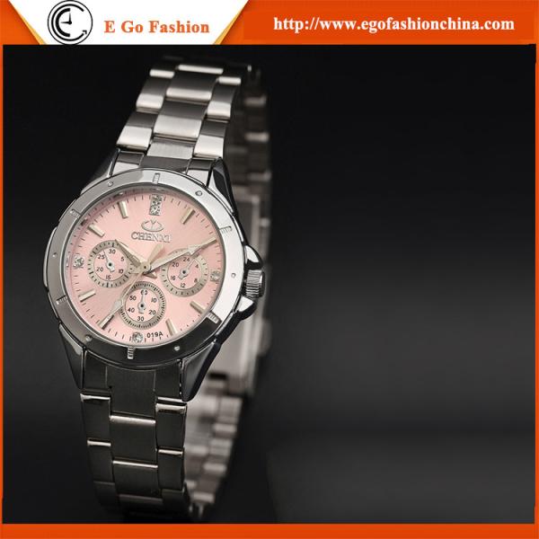 019A Pink Lady Watches Woman Female Watch Stainless Steel Watch Luxury