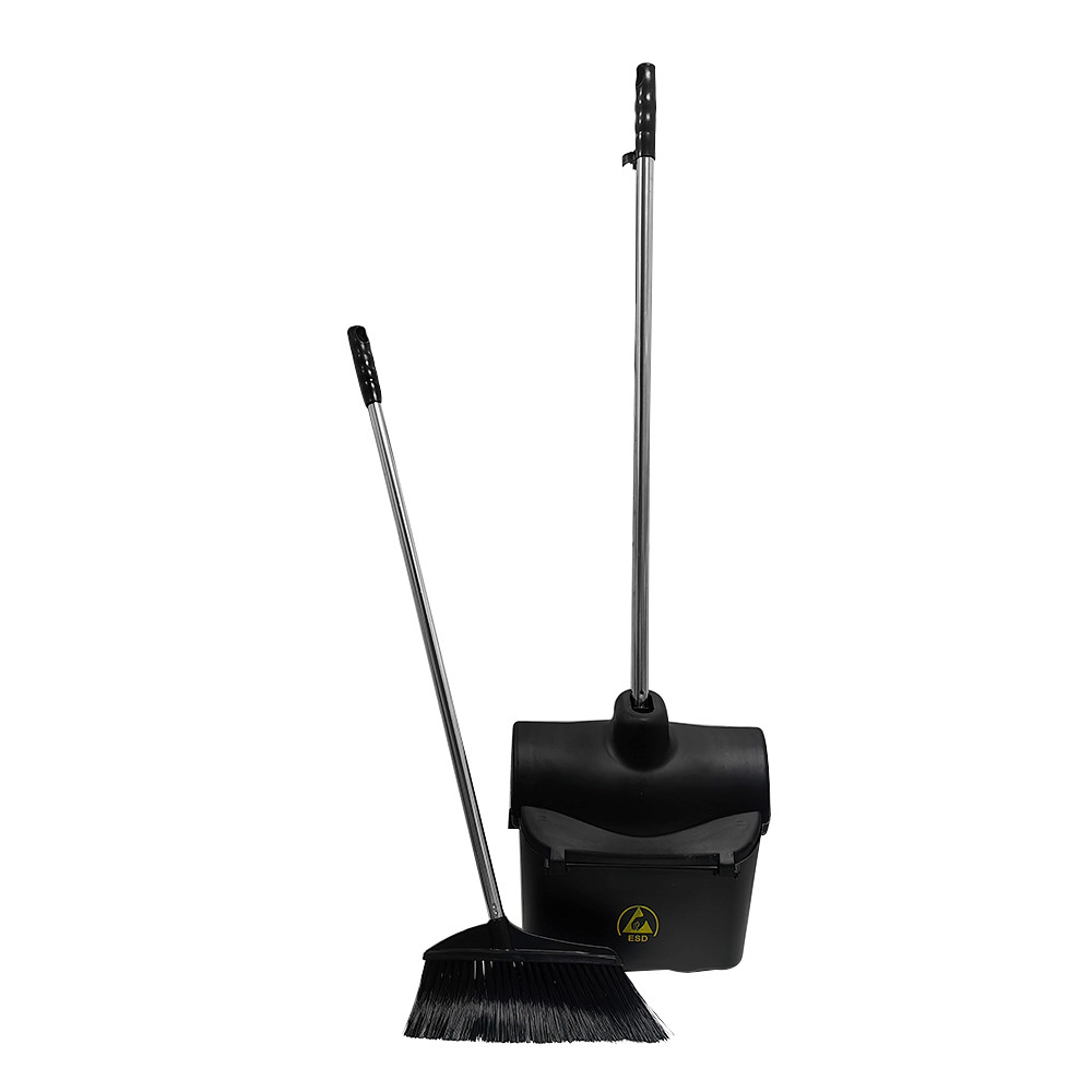 ESD Dust Free Room Anti Static Broom Dustpan Set GMP Workshop Dedicated Cleaning