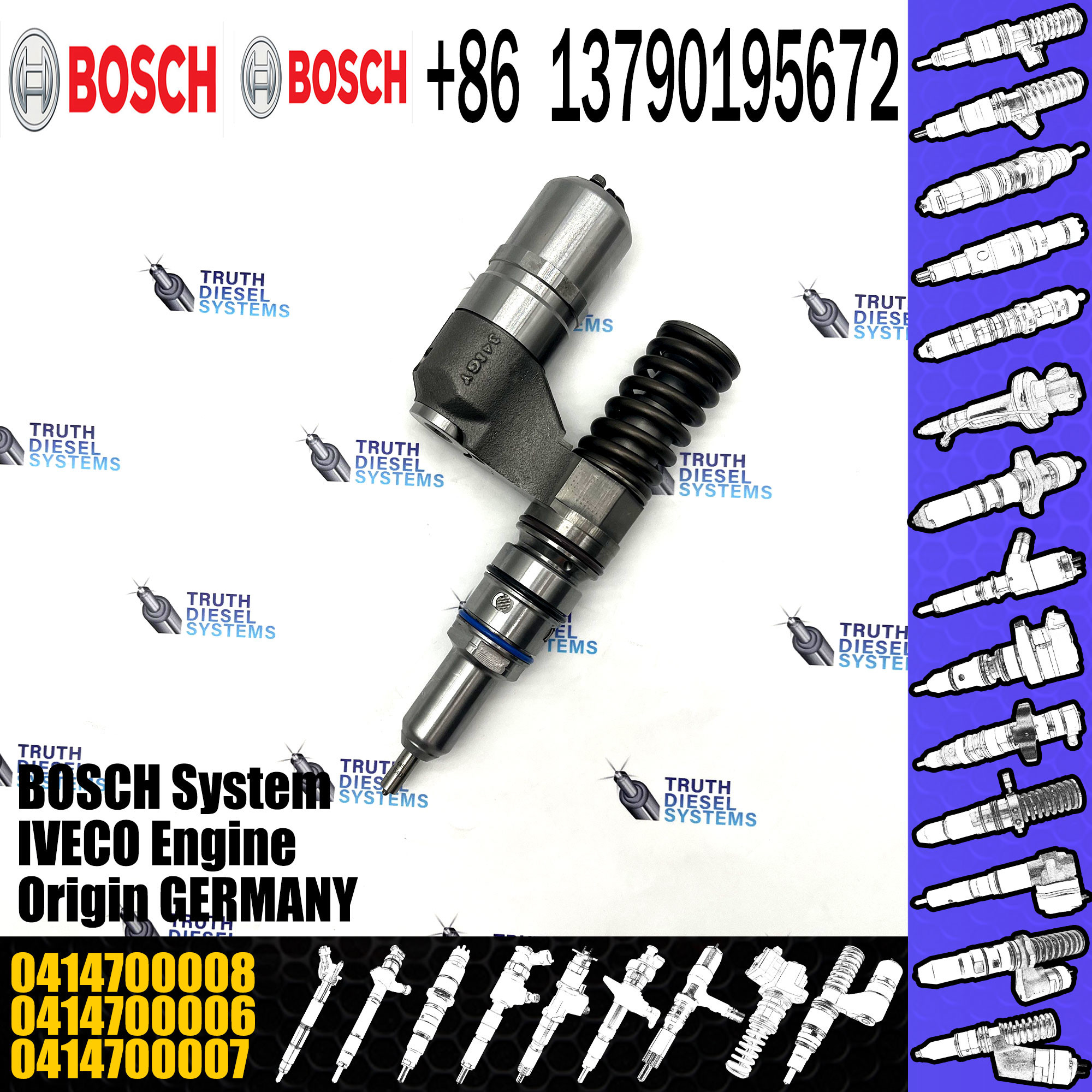 0414700008 Diesel injector assembly common rail injector 0414700008 for diesel engine