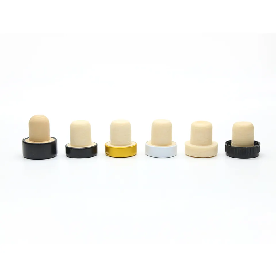 Non Refillable Custom Color High Polymer Corkpo With Aluminum Top OEM