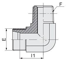 SAE Bsp Jic Industrial Use Hydraulic Tube Fitting 1CT9
