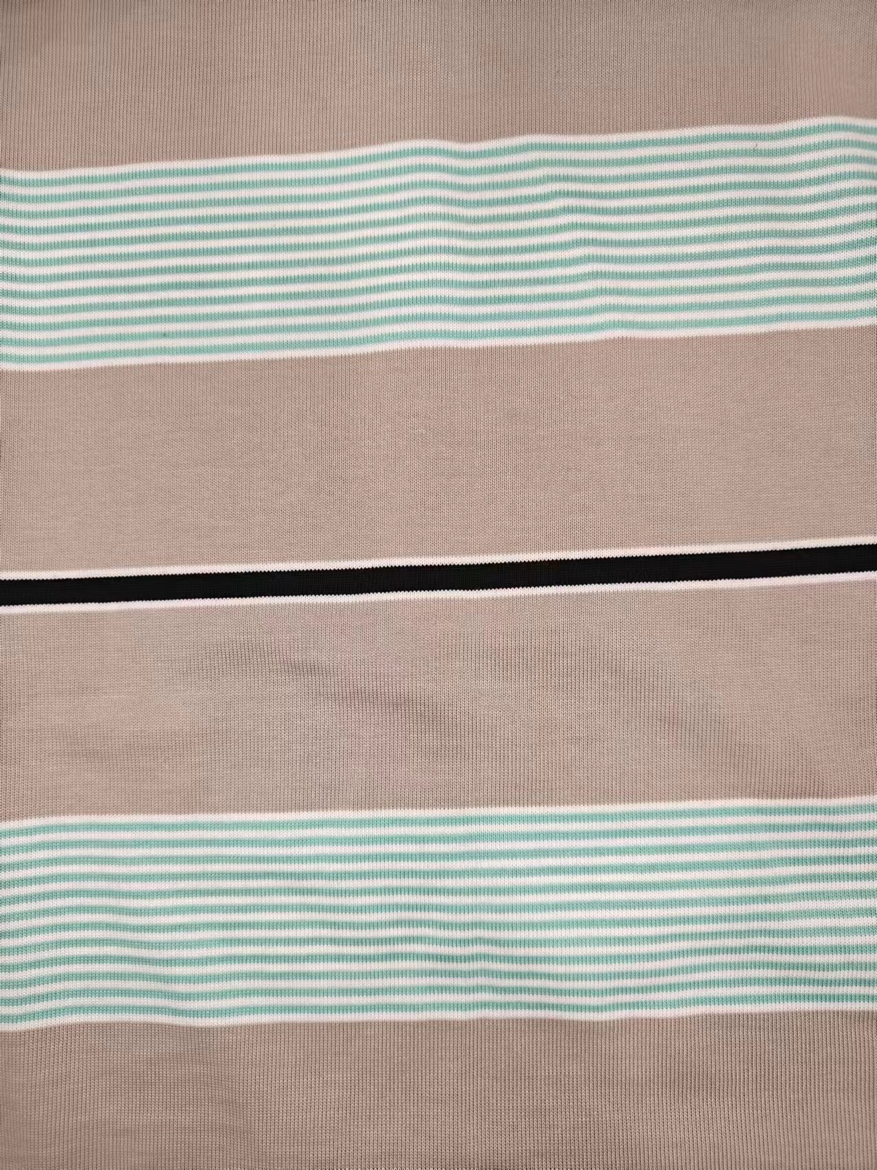 Soft And Skin-Friendly Comfortable And Breathable Striped Knit Fabric For Casual T-Shirt