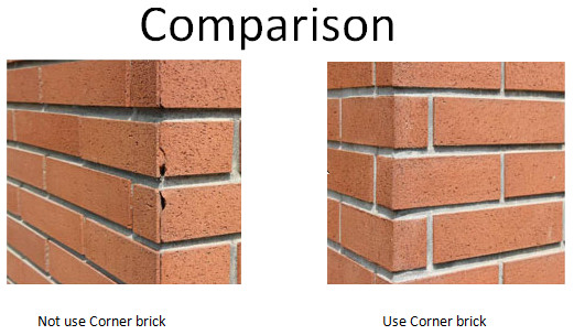 5D Textued / Archaic Quoin Corners Brick Thickness 12mm Natural Kiln Transormation Effect