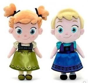China Small Girls Disney Plush Toys Elsa And Anna Frozen Baby Dolls 30cm on sale