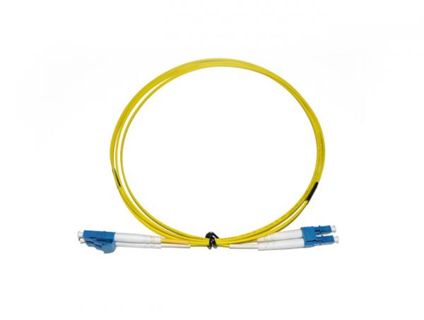 Quality LC - LC Yellow Plastic Optical Fiber Patch Cord With Single Mode / Multimode for sale