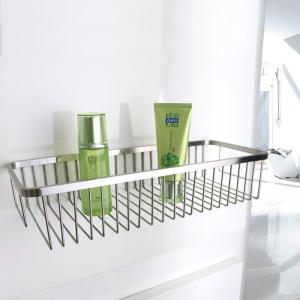 China Chrome Layers Stainless Steel Bathroom Accessory Single Corner Shower Wire Basket wholesale