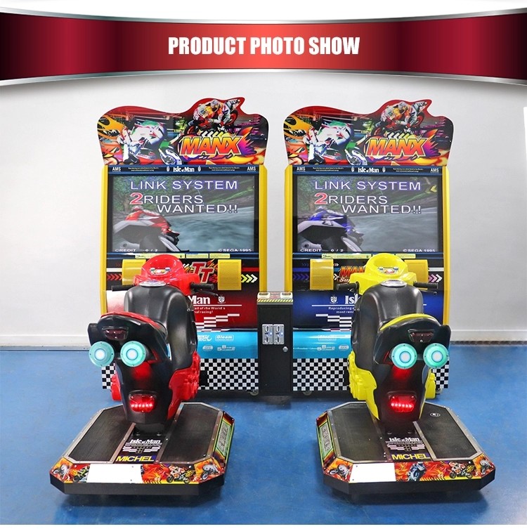 Indoor 42'' Lcd TT Racing Motor Arcade Game Machine For Child 5~12 Years Old
